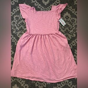 Cat & Jack pink flutter sleeve dress XL